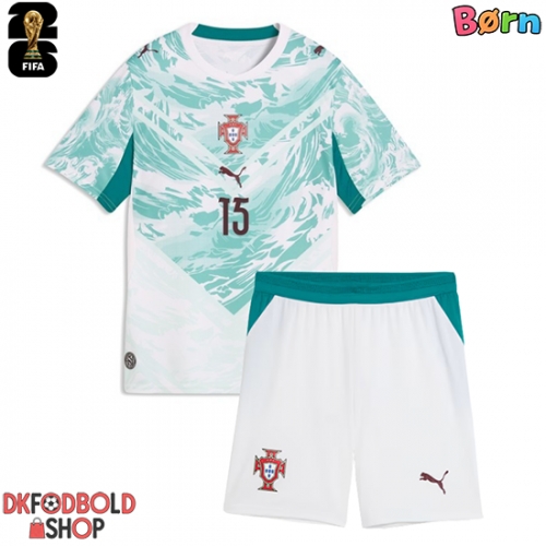 Portugal Joao Neves #15 Udebanesæt Børn VM 2026 Kort ærmer (+ korte bukser)